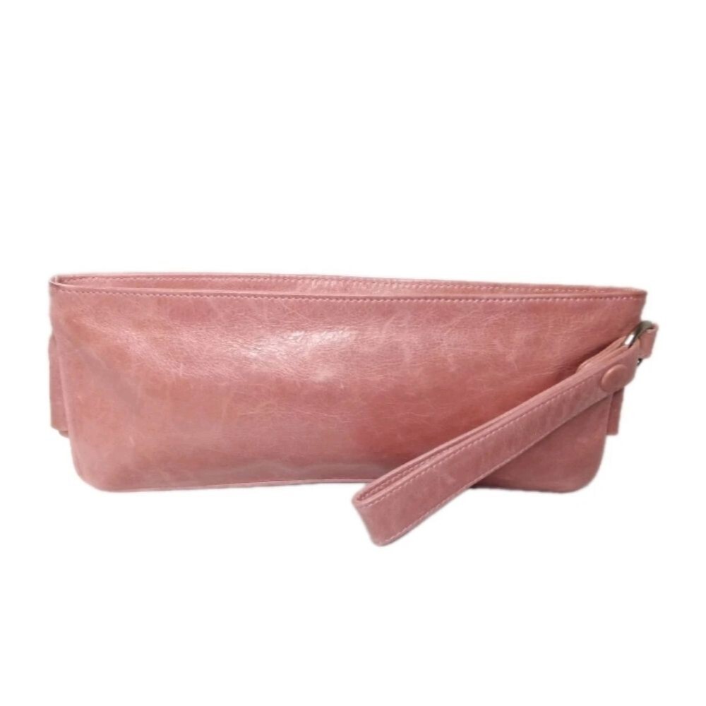 Hobo International Pink Leather Wallet Ruffle Accents Large - Picture 2 of 7